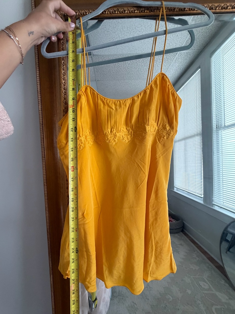Doen Mustard Yellow Spaghetti Strap Mini Dress - Picture 4 of 4
